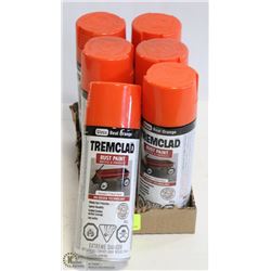 6 CANS OF TREMCLAD RUST PAINT OIL BASED