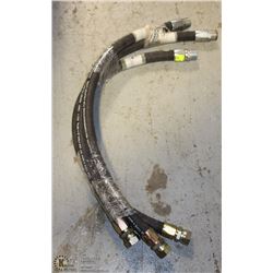 4) LOT OF 3 1" GAS & PROPANE HOSES AS THEY COME