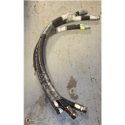 4) LOT OF 3 1" GAS & PROPANE HOSES AS THEY COME