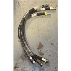 4) LOT OF 3 1" GAS & PROPANE HOSES AS THEY COME.