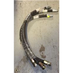 4) LOT OF 3 1" GAS & PROPANE HOSES AS THEY COME