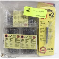 BAG OF ASSORTED SCREW DRIVER HEADS