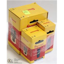 LOT OF 3 STARRETT CARBIDE TIPPED ASSORTED SIZE