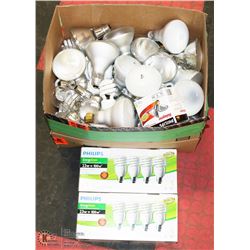 LARGE LOT OF ASSORTED LIGHTBULBS INCL ENERGY