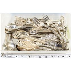 FLAT OF ASSORTED ROGERS SILVERWARE.