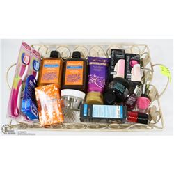 METAL BASKET W/NEW PRODUCTS -