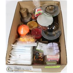 BOX W/ PARTIAL SCENTSY WAX, LUMIN-ESSENCE WAX,