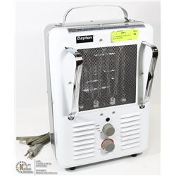 DAYTON WHITE HEAVY DUTY METAL HEATER -