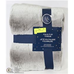 NEW FAUX FUR THROW 50X60