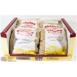 LARGE FLAT OF ROGERS GOLDEN YELLOW SUGAR 1KG