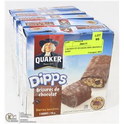 5 BOXES OF QUAKER DIPS GRANOLA BARS