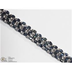 4) STERLING SILVER BRACELET WITH 152 SAPPHIRES