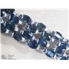 Image 2 : 4) STERLING SILVER BRACELET WITH 152 SAPPHIRES