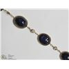 Image 1 : 5) 14KT GOLD 12 SAPPHIRES BRACELET W/7 DIAMONDS