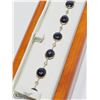 Image 3 : 5) 14KT GOLD 12 SAPPHIRES BRACELET W/7 DIAMONDS