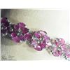 Image 2 : 6) STERLING SILVER 117 RUBIES BRACELET