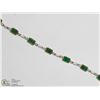 Image 1 : 21) 10KT GOLD 10 EMERALD BRACELET