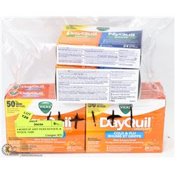 6 BOXES OF ASST VICKS DAYQUIL & NYQUIL TABS
