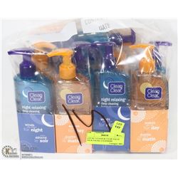 LOT OF 5 CLEAN & CLEAR VALUE PACK FACIAL CLEANSERS
