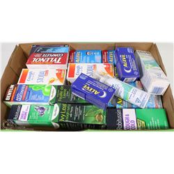 FLAT OF ASSORTED COLD & PAIN OVER THE COUNTER MEDS