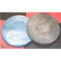 LOT OF 2 VINTAGE 16MM MOVIE CANISTERS