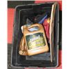 Image 1 : BLACK BIN WITH AUTOMOTIVE FLUIDS AND