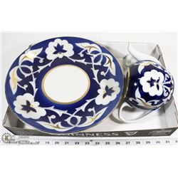 VINTAGE TEA POT AND PLATE SET