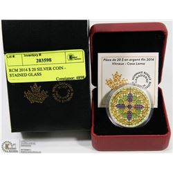 RCM 2014- $ 20 SILVER COIN - STAINED GLASS