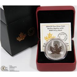 RCM 2014 SILVER CANADIAN 1-OZ MAPLE LEAF W/ PRIVY
