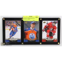 LOT OF 3 CONNOR MCDAVID HOCKEY CARDS.