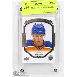 CONNOR MCDAVID ROOKIE CARD.