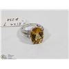 Image 1 : #6) STERLING .925 SILVER CITRINE TOPAZ REAL STONE