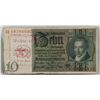 Image 1 : TOTENOPF WAFFEN SS 10 MARK BANK NOTE.