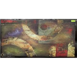 ABSTRACT CANVAS ART PANEL 48" X 24"