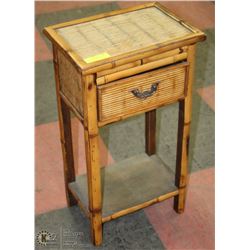 BAMBOO 1940'S STYLE SIDE TABLE.