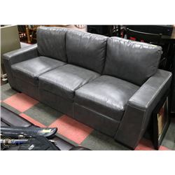 NEW GREY LEATHERETTE 89" SOFA