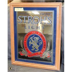 STROHS LIGHT MIRROR BAR SIGN