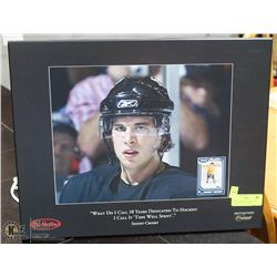 SIDNEY CROSBY TIM HORTONS PLAQUE WITH HIS TIMBIT