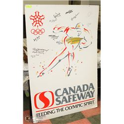 1988 CALGARY WINTER OLYMPICS LARGE AUTOGRAPHED
