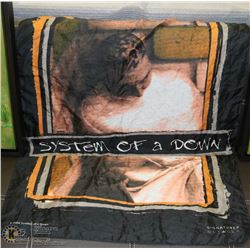 SYSTEM OF THE DOWN  WALL  HANGING FLAG 29 X 41