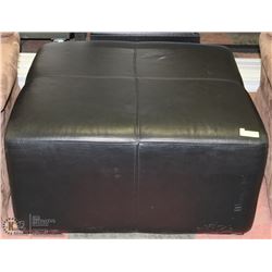 LARGE BLACK OTTOMAN