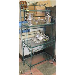 BAKERS RACK WITH TEMPERED GLASS SHELVES