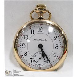 1908 ILLINOIS 16 SIZE 15 JEWEL POCKET WATCH.