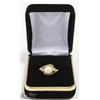 Image 1 : LADIES ESTATE RING WITH LARGE NATURAL PEARL &