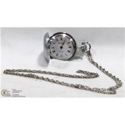 EAGLESTAR HUNTER CASE POCKET WATCH WITH CHAIN.