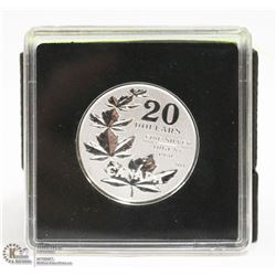 2011 CANADIAN $20 PURE SILVER COIN - MAPLE LEAF