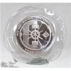 KITCO 1 TROY OUNCE .999 SILVER COIN.