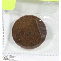 1918 CANADIAN LARGE PENNY.