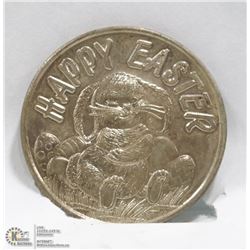 HAPPY EASTER 1 TROY OZ .999 SILVER COIN.