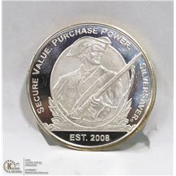 MASS METAL 1 TROY OUNCE .999 SILVER COIN.